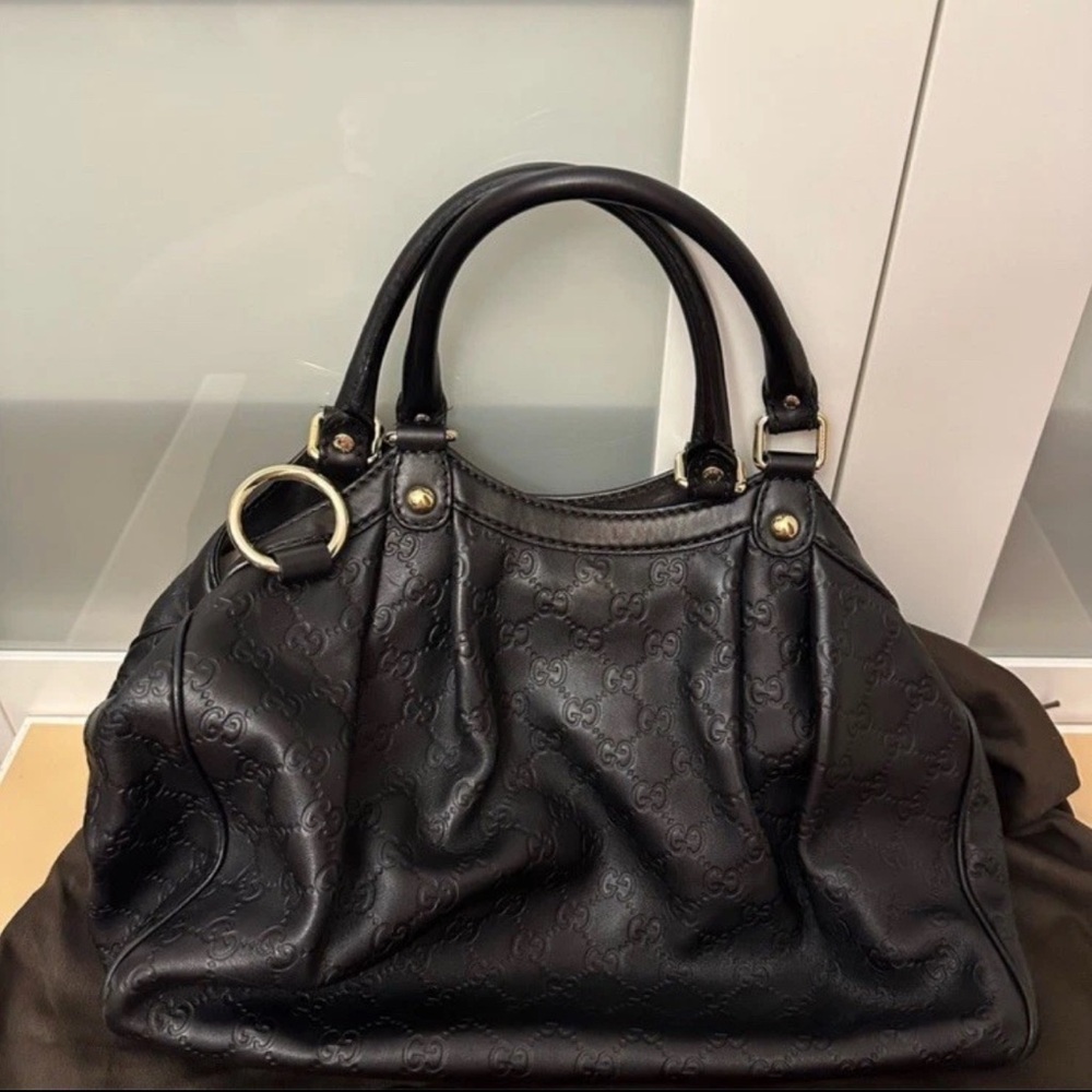 Authentic GUCCI Sukey Guccissima Leather Handbag